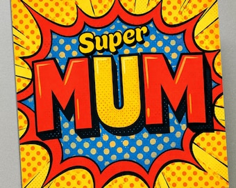 Personalised Retro Mother's Day Card – Comic Style Greeting