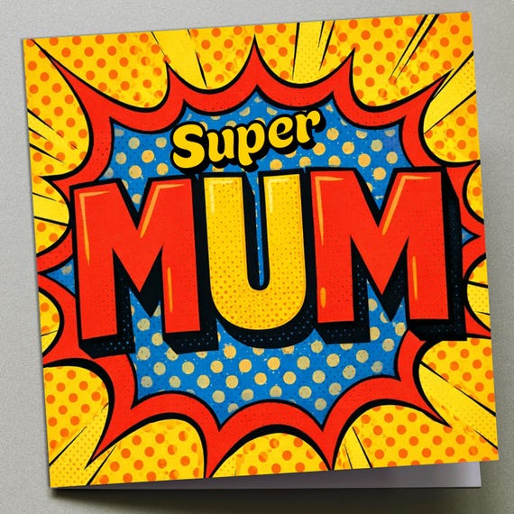 Personalised Retro Mother's Day Card – Comic Style Greeting