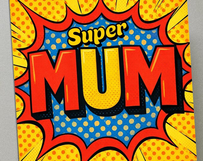 Personalised Retro Mother's Day Card – Comic Style Greeting
