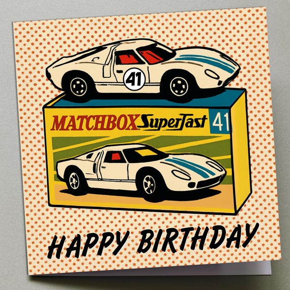 Personalised Birthday Card - Matchbox GT40