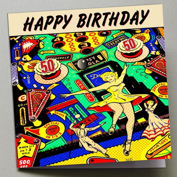 Personalised Birthday Card - Pinball Wizard