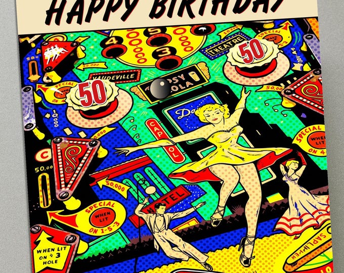 Personalised Birthday Card - Pinball Wizard