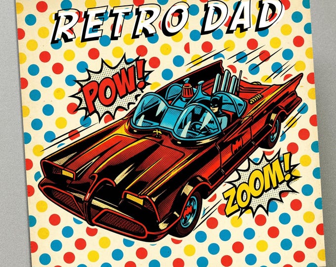 Personalised Birthday Card - Batman Car