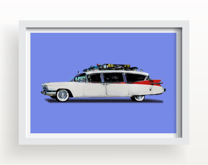 Ghostbusters Cadillac Ecto-1 Art Print