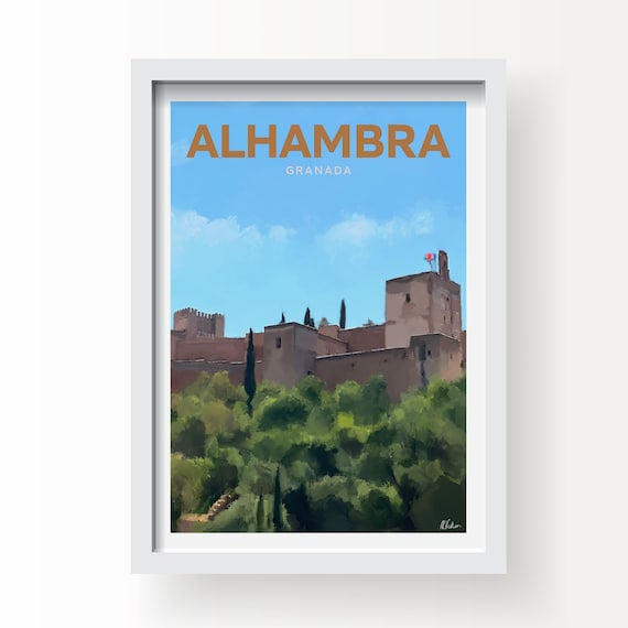 Granada Alhambra Art Print & Greetings Card