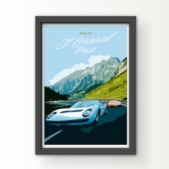Great St Bernard Pass Art Print and Greetings Card