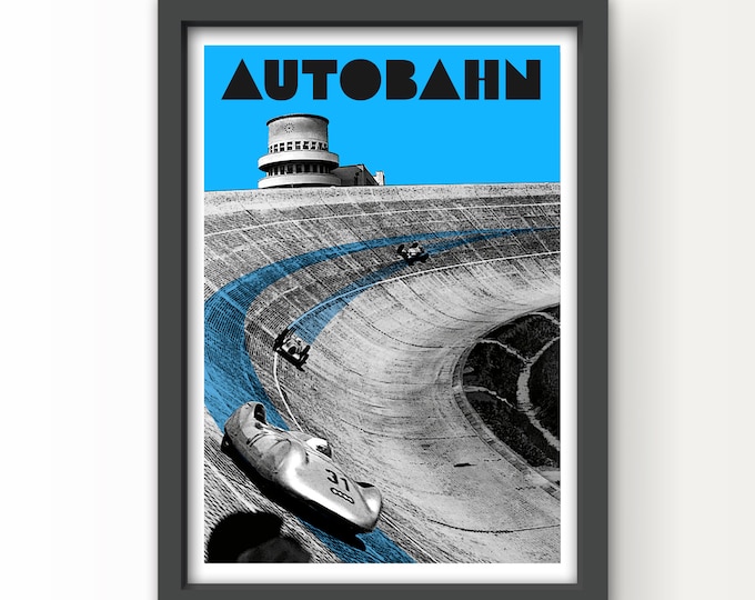 Autobahn Auto Union Art Print