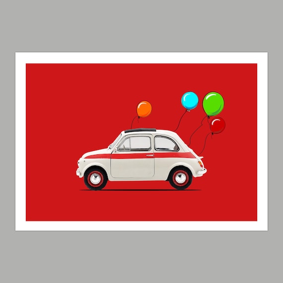Fiat 500 Birthday Card