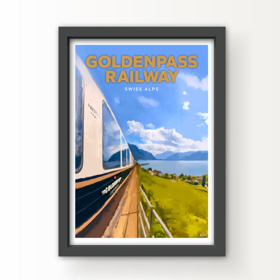 GoldenPass Railway Art Print & Card