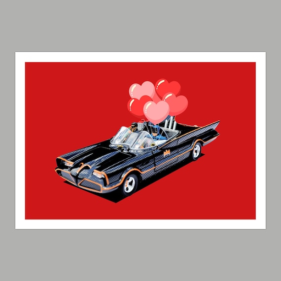Valentine Batman and Robin Greetings Card