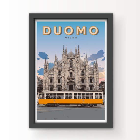 Duomo Milan & Tram Art Print