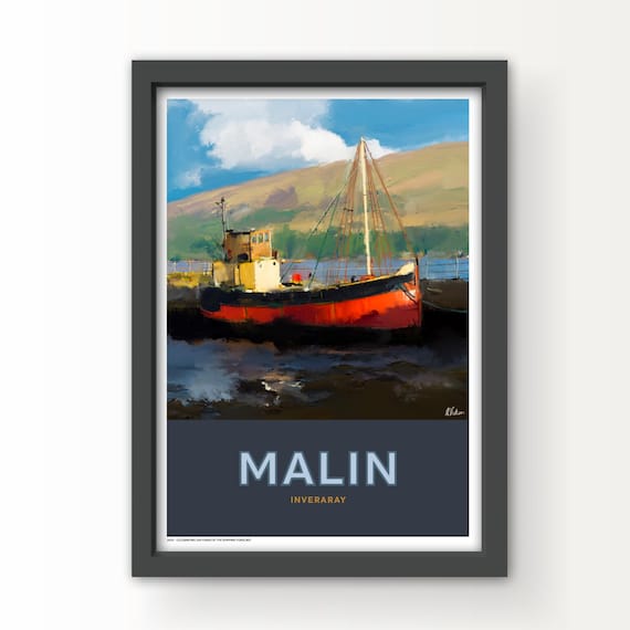 The Shipping Forecast Art Print Poster and Greetings Card - Malin