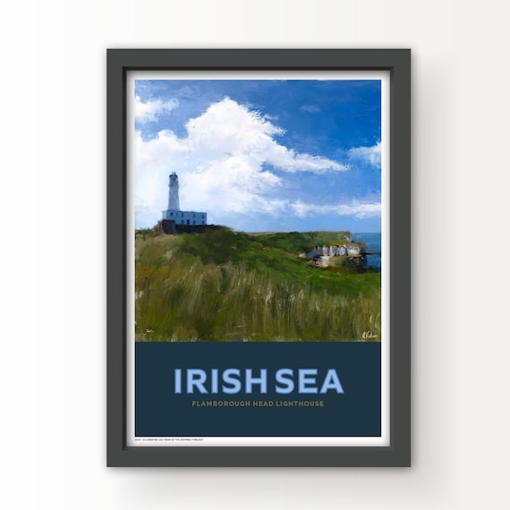 The Shipping Forecast Art Print Poster and Greetings Card - Irish Sea