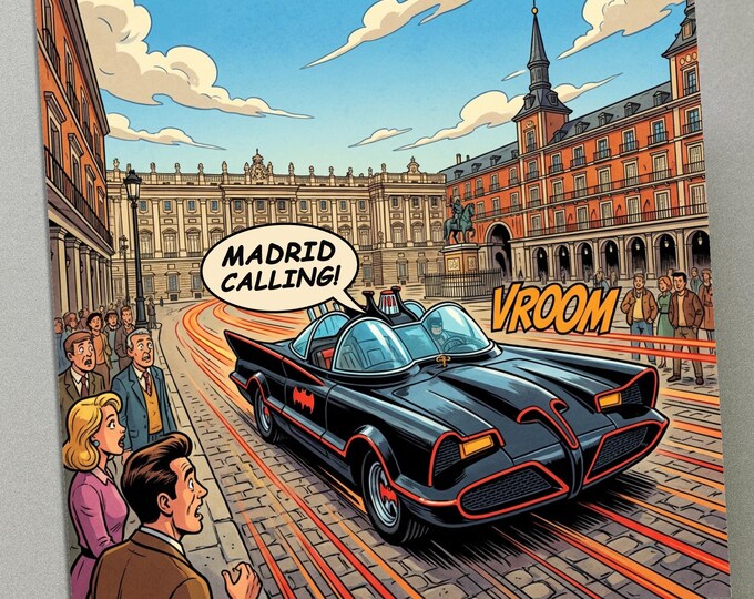 Personalised Birthday Card - Batman in Madrid
