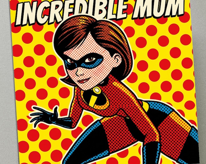 Personalised Retro Mum Mother's Day Card – Comic Style Greeting