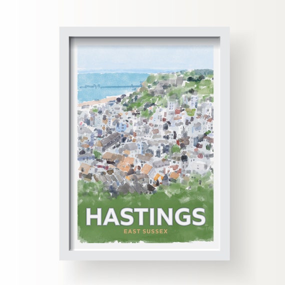 Hastings Seaside Town East Sussex Fine Art Print & Greetings Card