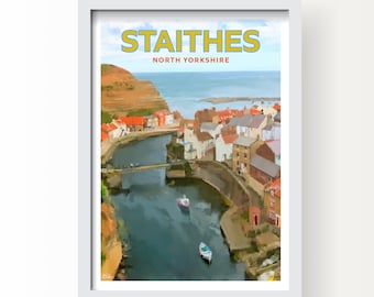 Staithes North Yorkshire Fine Art Print & Greetings Card