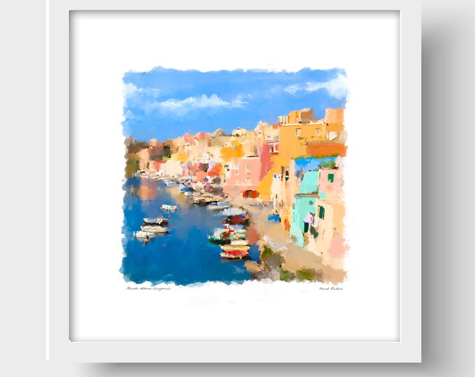 Procida Island, Campania, Italy Art Print & Greetings Card