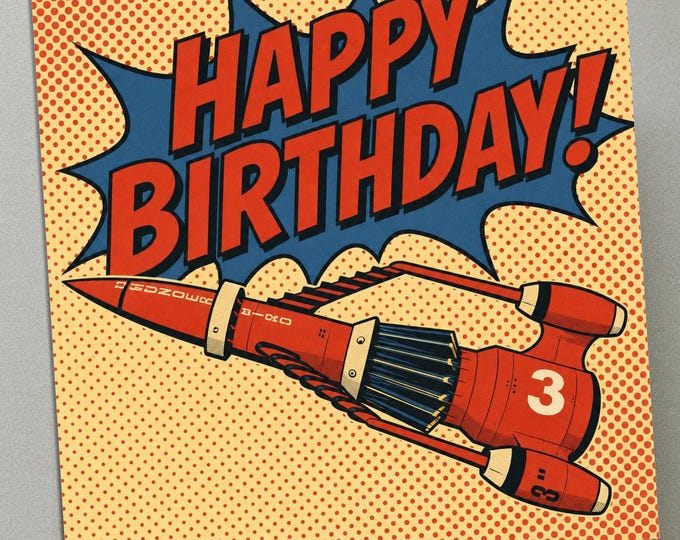 Personalised Birthday Card - Thunderbird No3