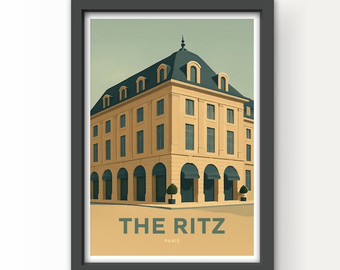 The Ritz Hotel, Paris Art Print and Greetings Card