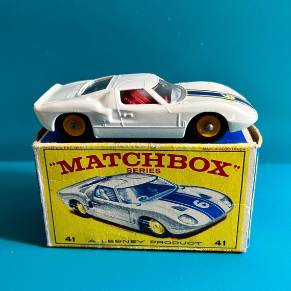 Vintage Matchbox Lesney No 41C Ford GT40 1965 Original rare E-type box