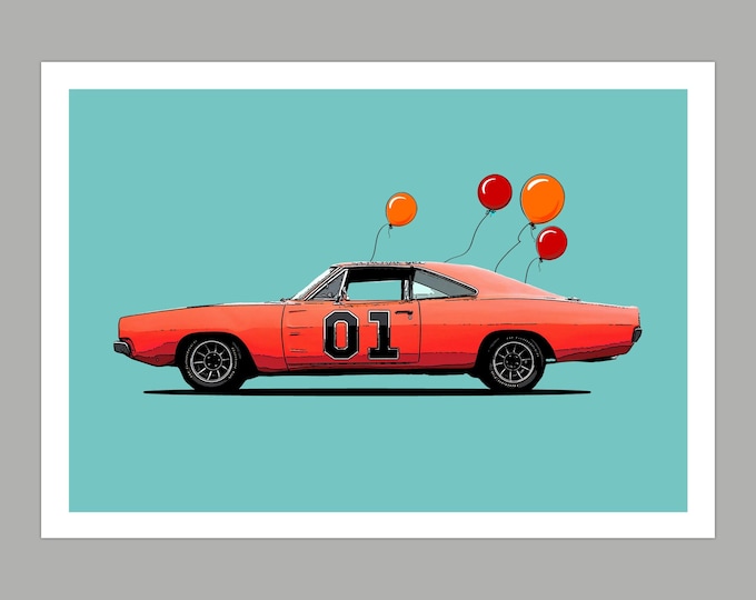 Birthday Dukes of Hazard Greetings Card