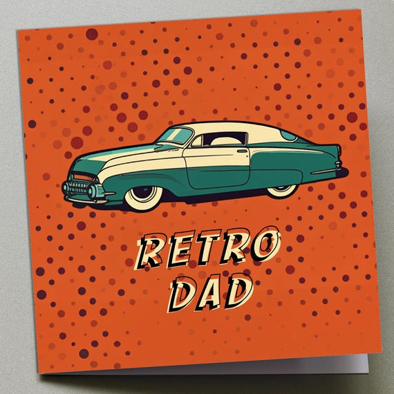 Personalised Birthday Card - Retro Dad
