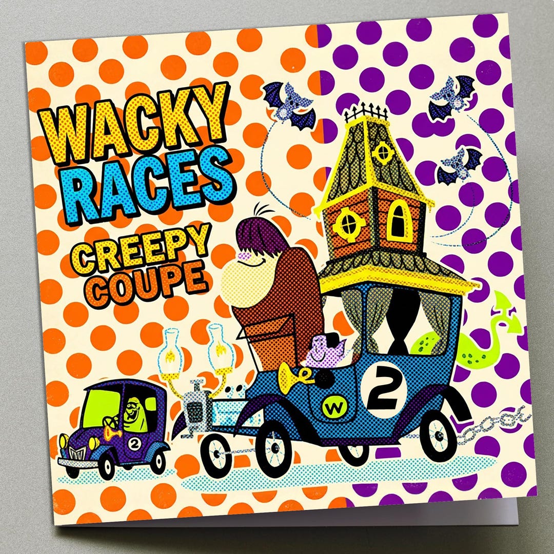 Wacky Races Sign Personalised Birthday Card - Wacky Races No.2 - Etsy