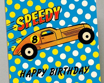 Personalised Birthday Card - Speedy