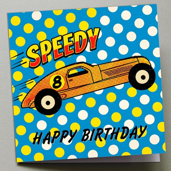 Personalised Birthday Card - Speedy
