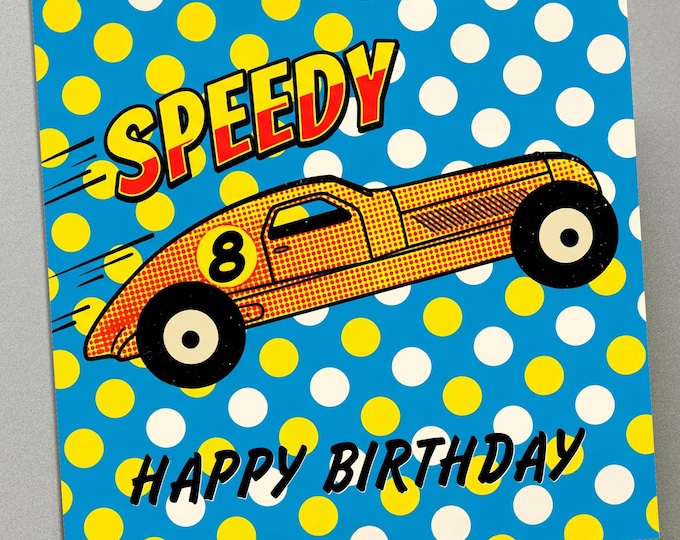 Personalised Birthday Card - Speedy