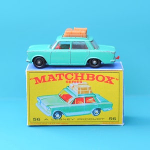 Vintage Matchbox Lesney 56b Fiat 1500 (1965) Reproduction box