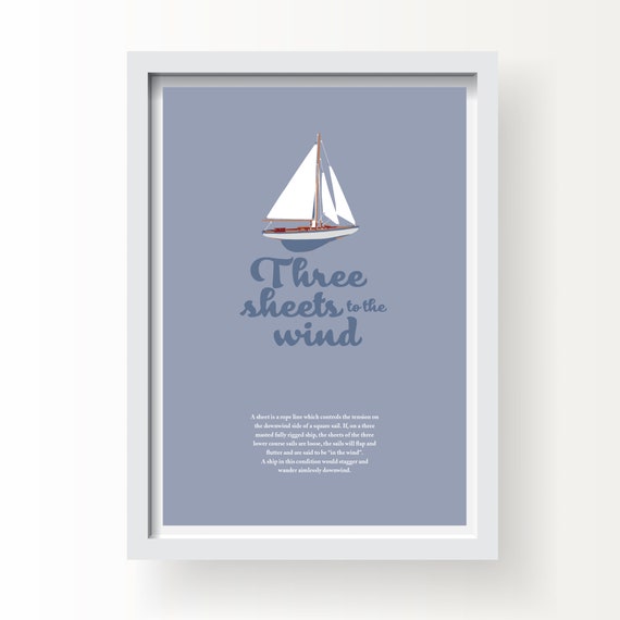 Three Sheets to the Wind Wall Art Print