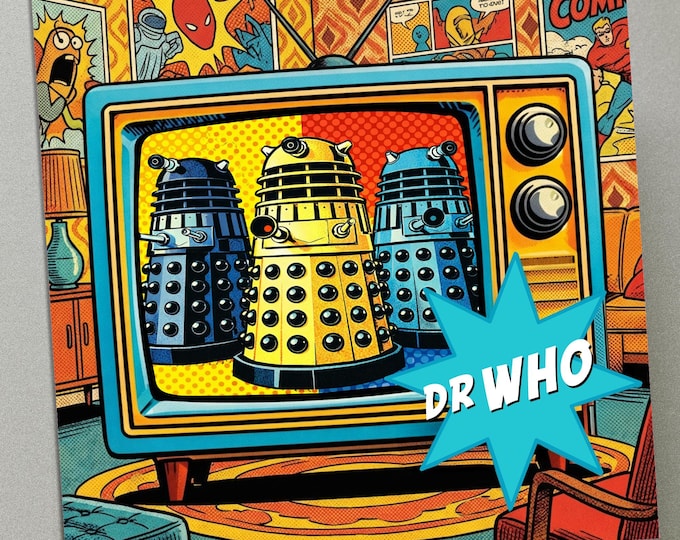 Personalised Birthday Card - Dr Who Retro TV