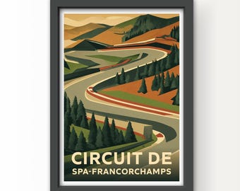 Circuit de Spa-Francorchamps Art Print and Greetings Card