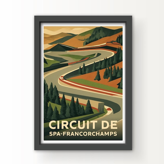 Circuit de Spa-Francorchamps Art Print and Greetings Card