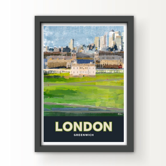 Greenwich London Poster Art Print & Greetings Card