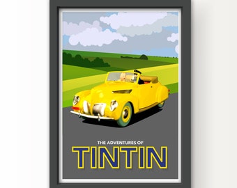 TinTin Art Print and Greetings Card