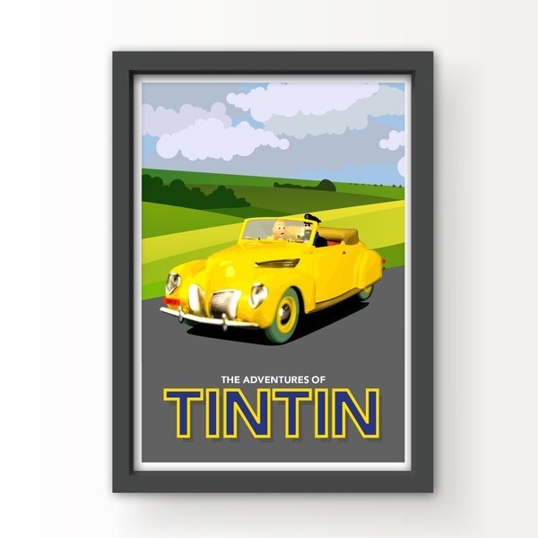 TinTin Art Print and Greetings Card