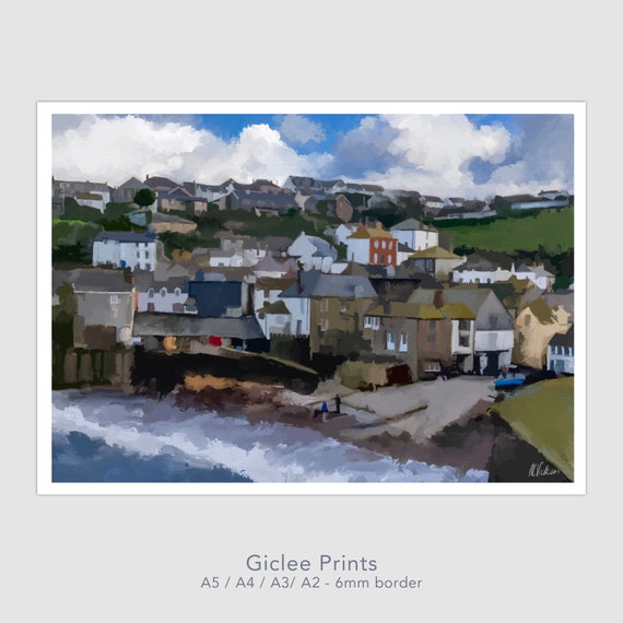 Port Isaac Cornwall Original Oil Painting Giclee Print Wall Art