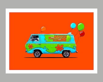 Scooby-Doo's Birthday Van Greetings Card