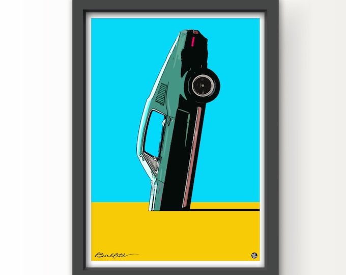 Bullitt Icon Ford Mustang Art Print and Greetings Card