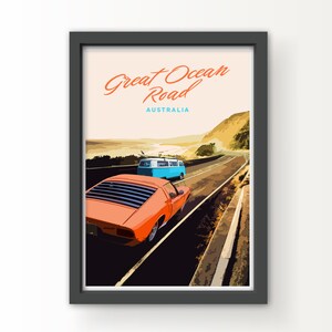 Great Ocean Road Australia-kunstdruk en wenskaart