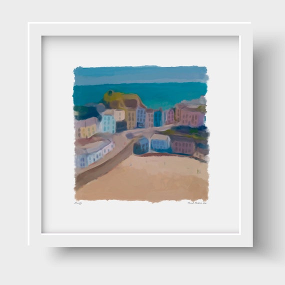 Tenby Pembrokeshire Art Print & Greetings Card