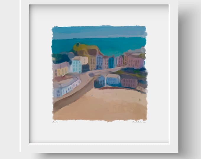 Tenby Pembrokeshire Art Print & Greetings Card