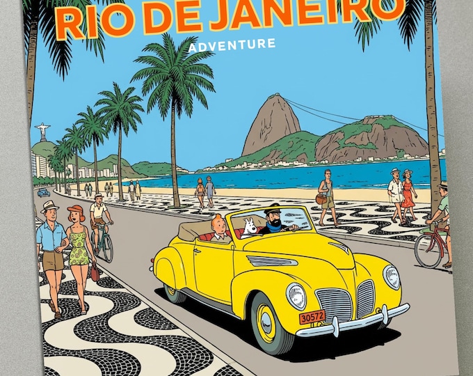 Personalised Greetings Card - Tintin in Rio de Janeiro