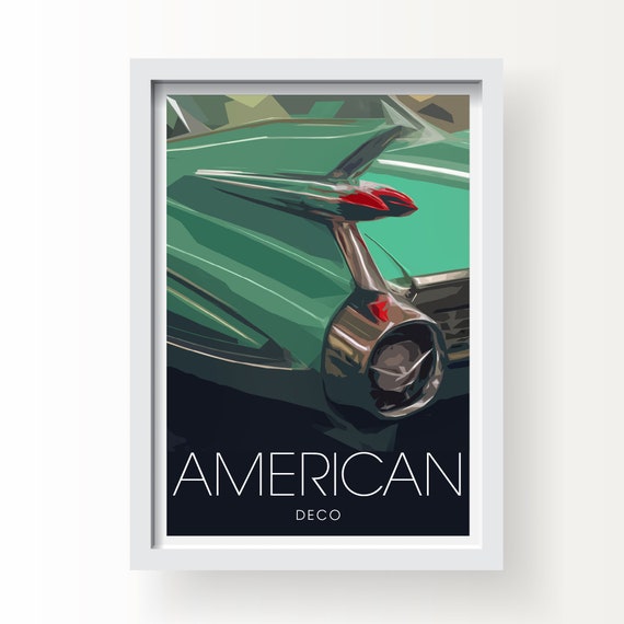American Classic Car Deco Art Print