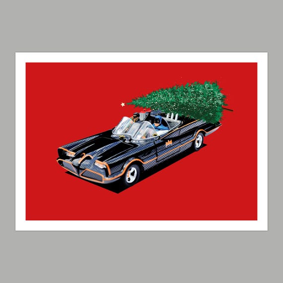 Christmas Batman and Robin Greetings Card