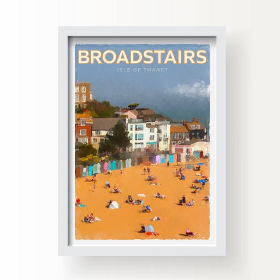 Broadstairs seaside town Fine Art Print, Greetings Card & Postcard