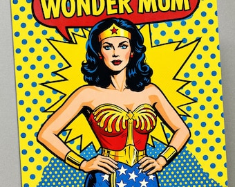 Personalised Mother's Day Card - Retro Wonder Women